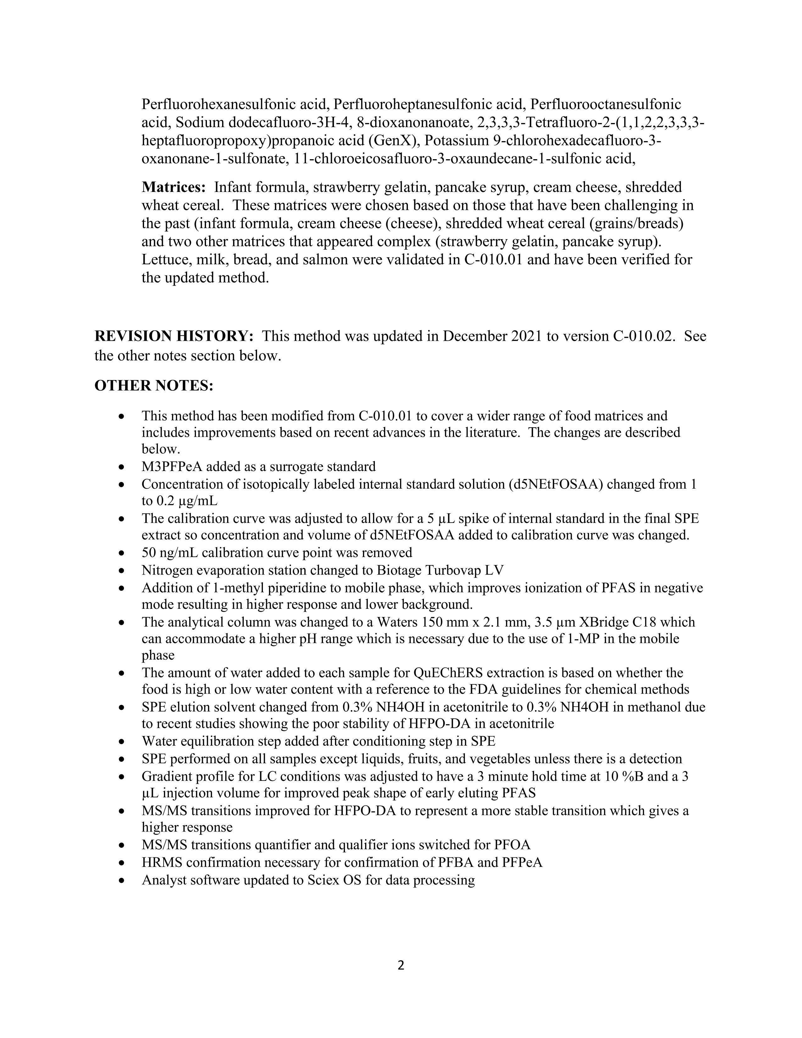 FDA Method C-010.02LC-MS/MSⶨʳƷ16PFAS2ҳ