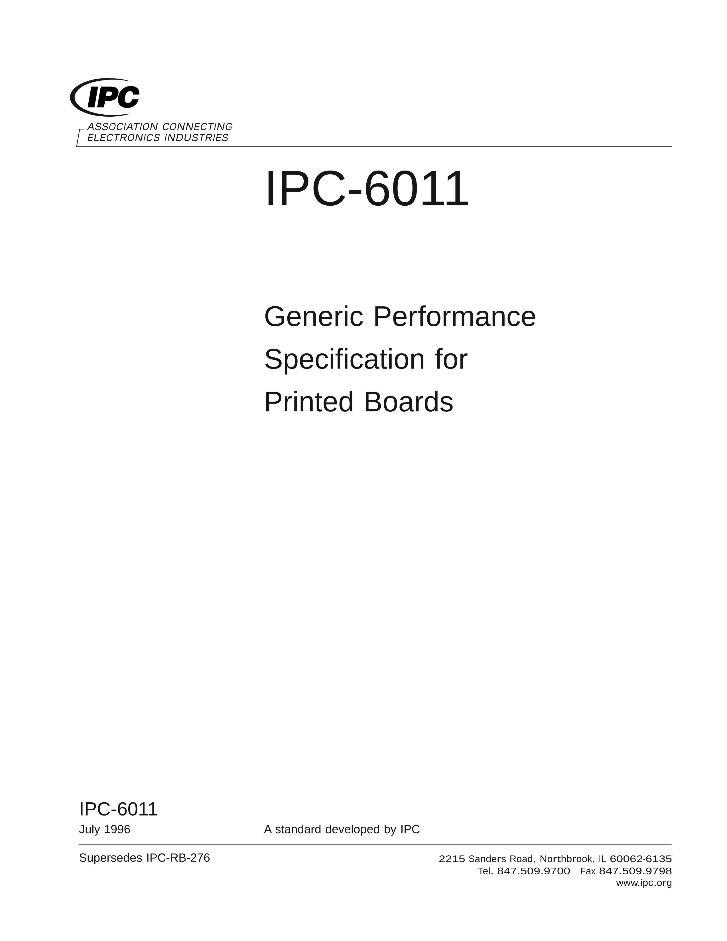 IPC-6011-1996 Generic Performance Specification for Printed Boards ӡưܹͨ淶 Copy.pdf1ҳ