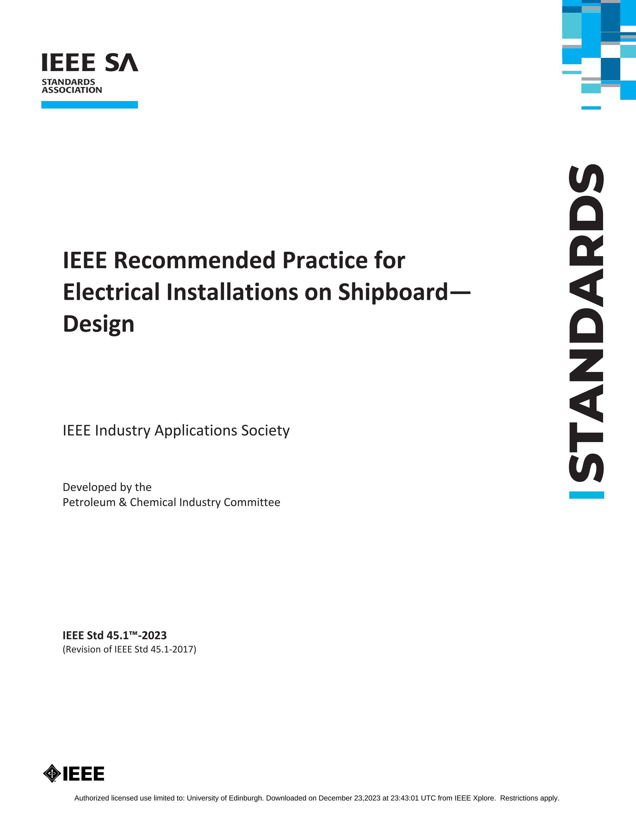 IEEE Std 45.1-2023 IEEE Recommended Practice for Electrical Installations on Shipboard  Design .pdf1ҳ