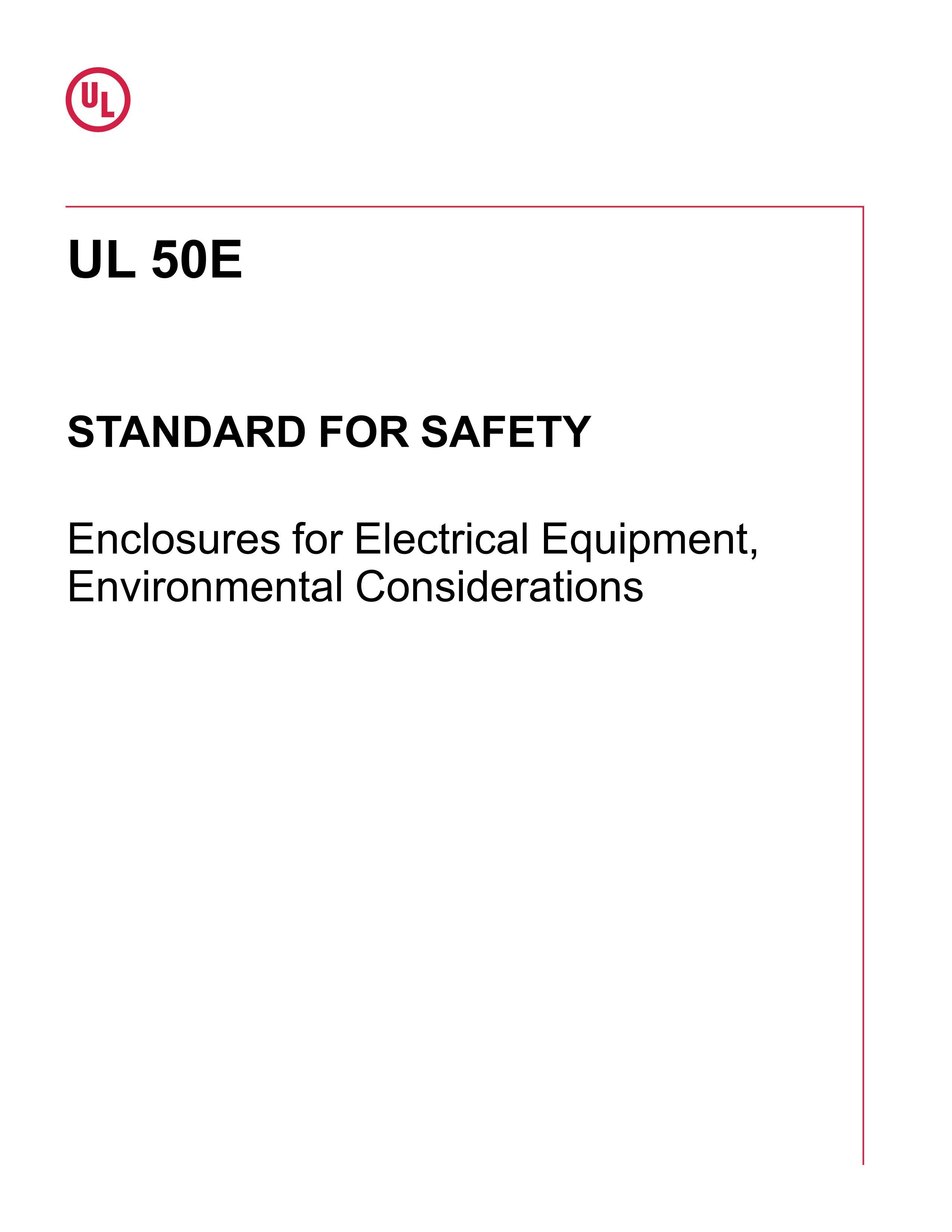 UL 50E-2020 Enclosures for Electrical Equipment, Environmental Considerations.pdf1ҳ