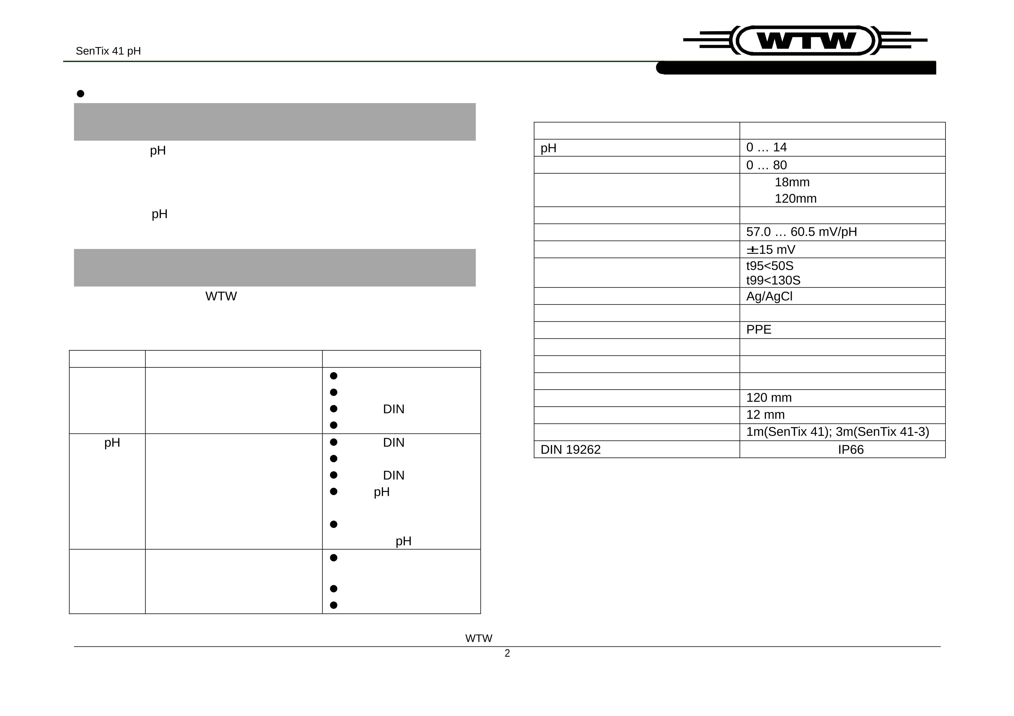 WTW SenTix 41 pH缫˵2ҳ