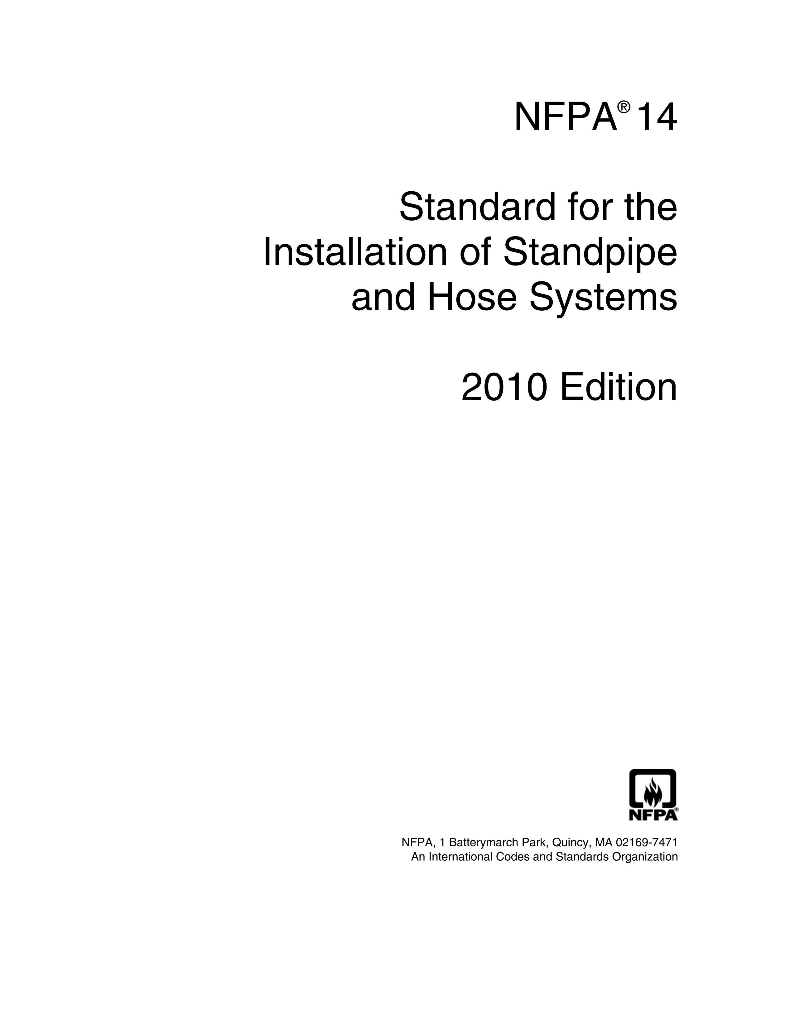 NFPA 14-2010 Standard for the Installation of Standpipe and Hose Systems.pdf1ҳ