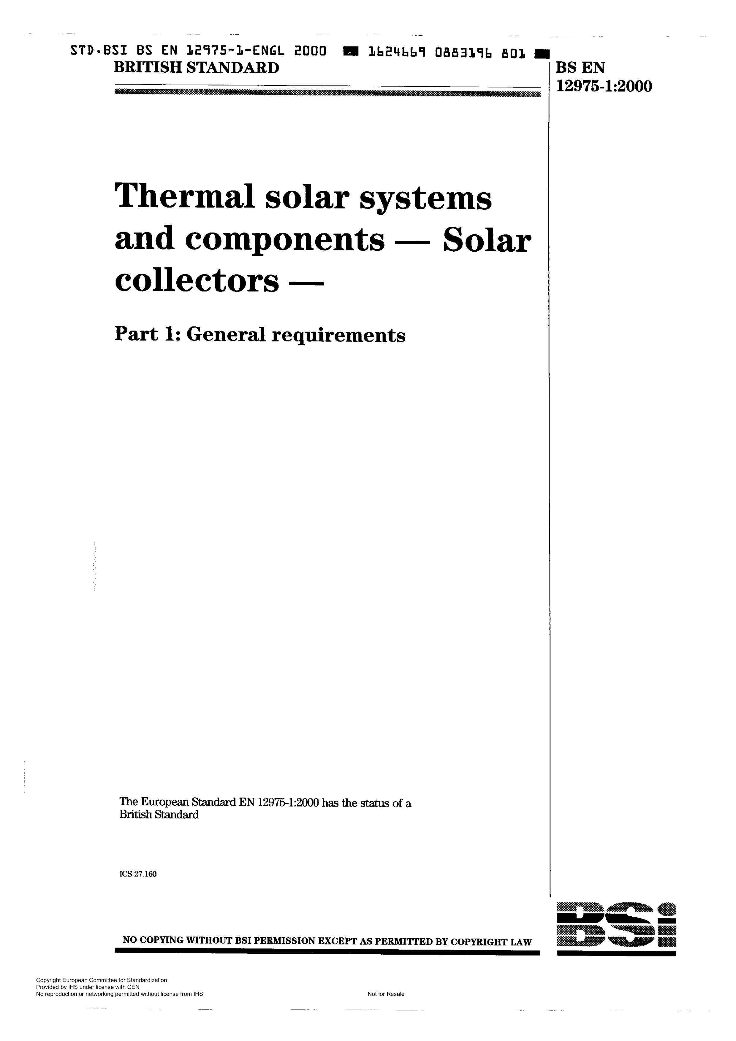 BS EN 12975-1-2000 Thermal solar systems and components-Solar collector.pdf1ҳ