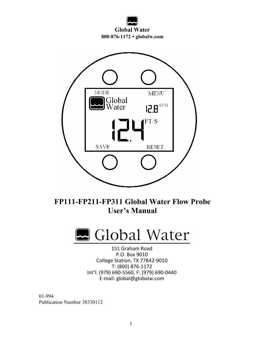 FP111-FP211-FP311 Global Water Flow Probeûֲ1ҳ