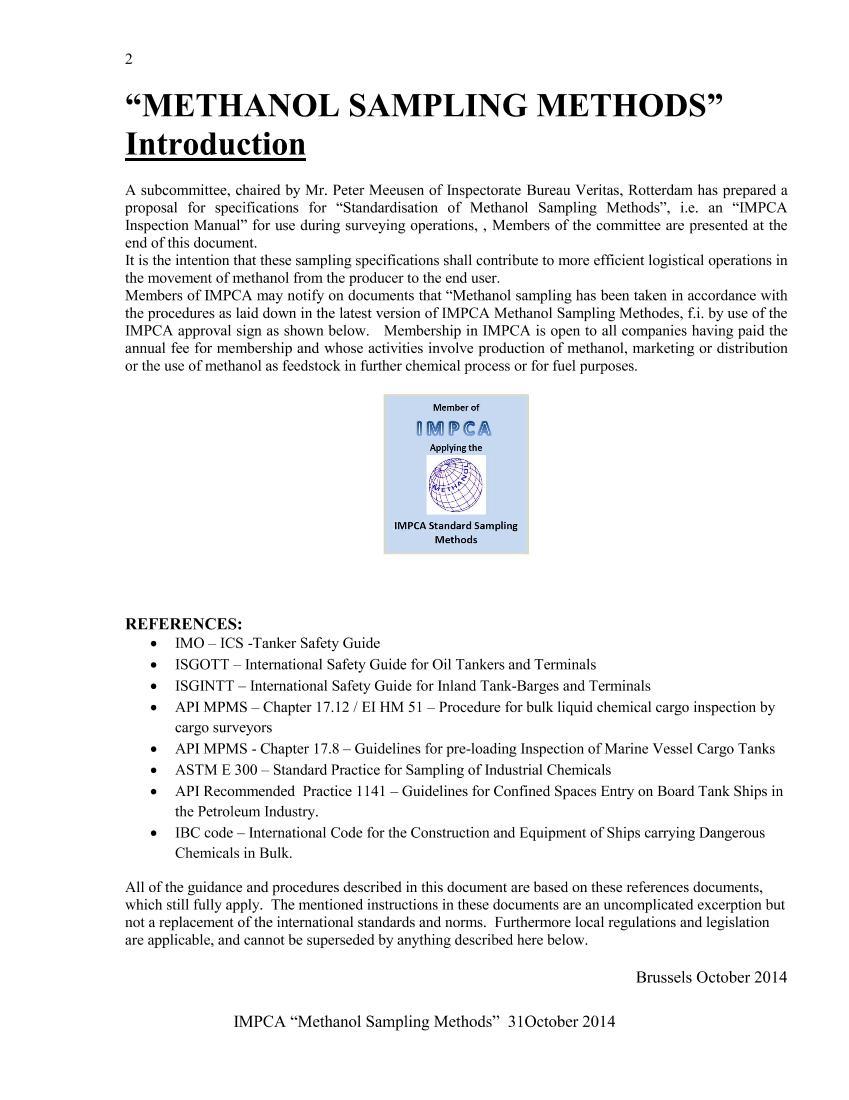 IMPCA Methanol Sampling Methods 31 October 2014.pdf2ҳ