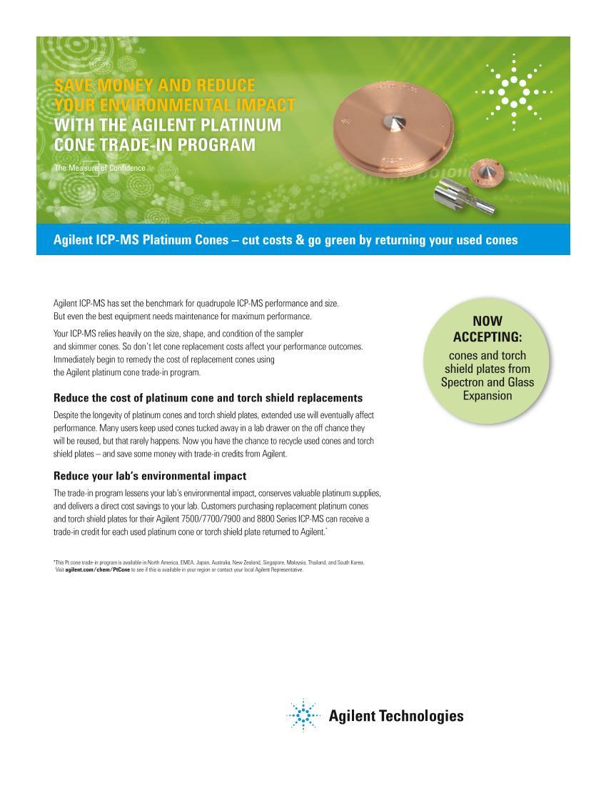 Agilent ICP-MS Platinum Cones C cut costs & go green by returning your used cones.pdf1ҳ