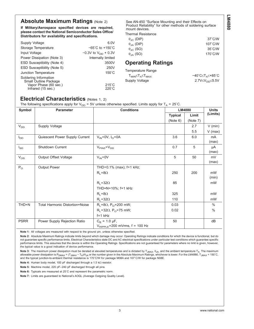 LM4880250mw 2ͨ  ƵŴIC.PDF3ҳ