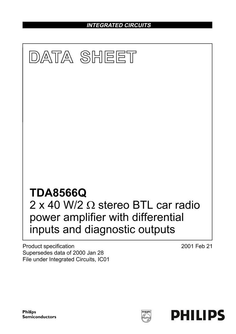 TDA8566Q2×40W 2  2ͨ BTLƵʷŴIC.PDF1ҳ