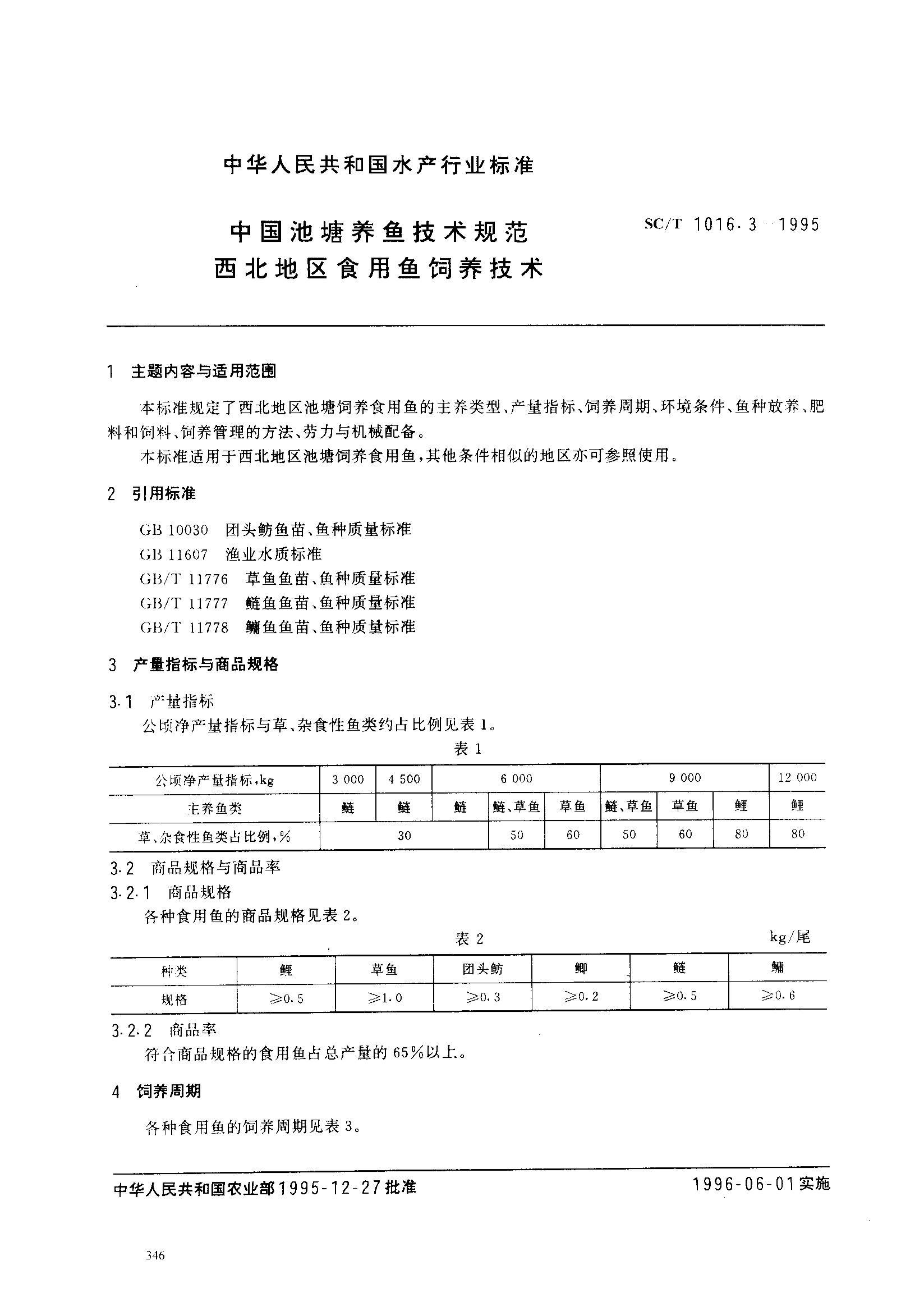 SC/T 1016.3-1995 й㼼淶 ʳ1ҳ