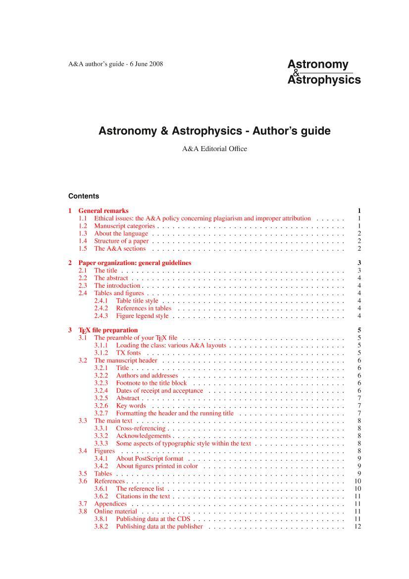 Astronomy & Astrophysics - Authors guide1ҳ