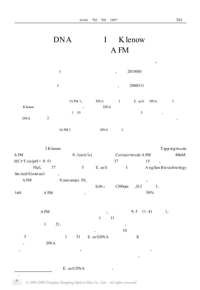 ר(1997)DNAۺøIKlenowƬҴбԵAFMо1ҳ