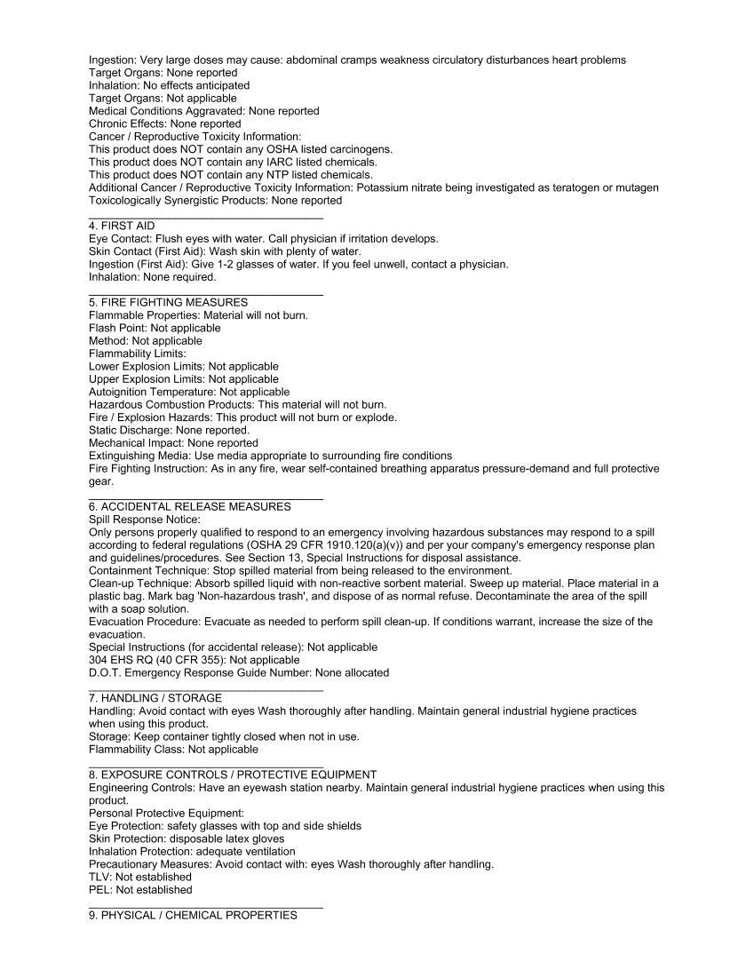 MSDS for KNO3 filling solution2ҳ