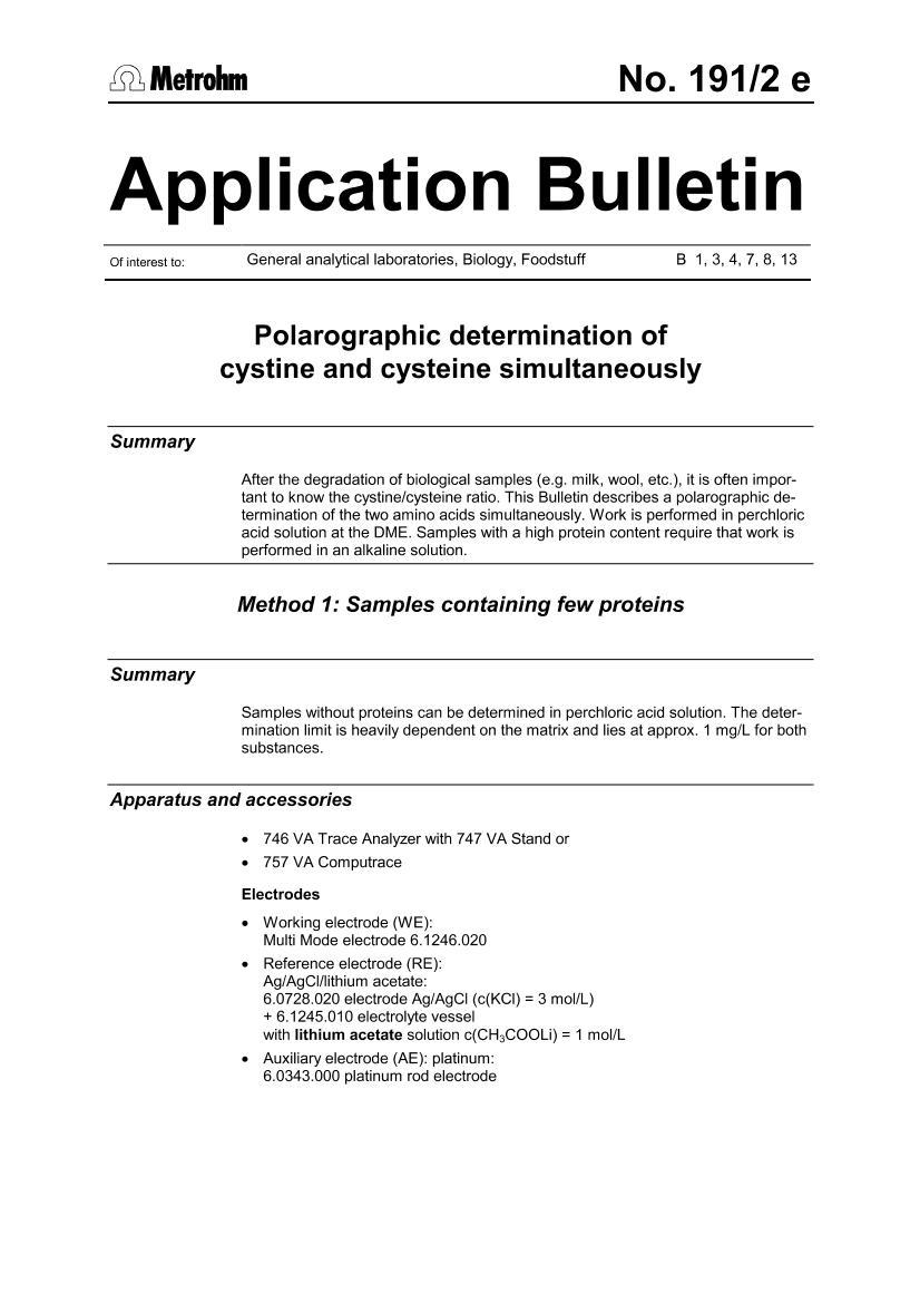 Polarographic determination of cystine1ҳ