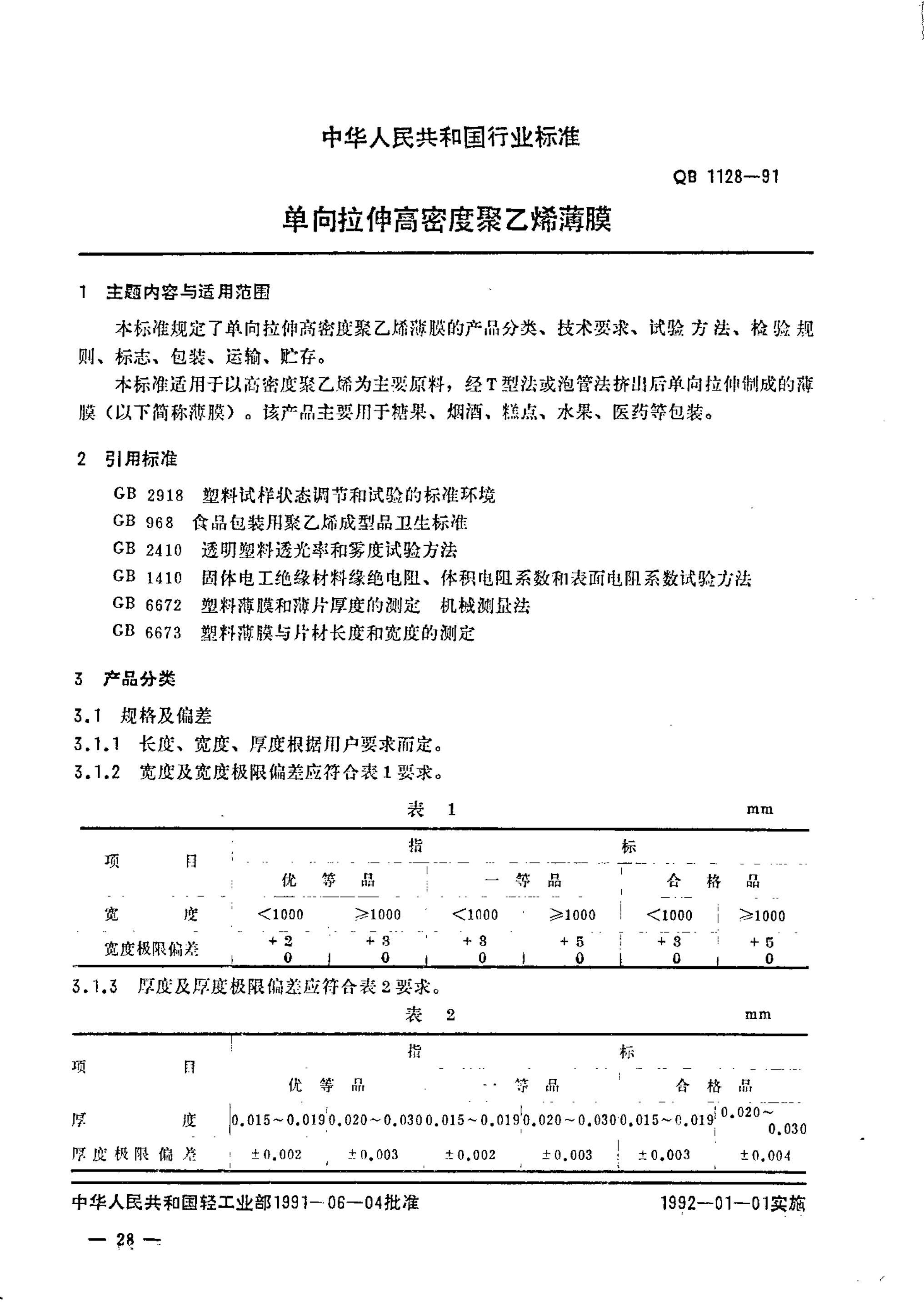 QB 1128-1991 ܶȾ۹ϩĤ.pdf1ҳ