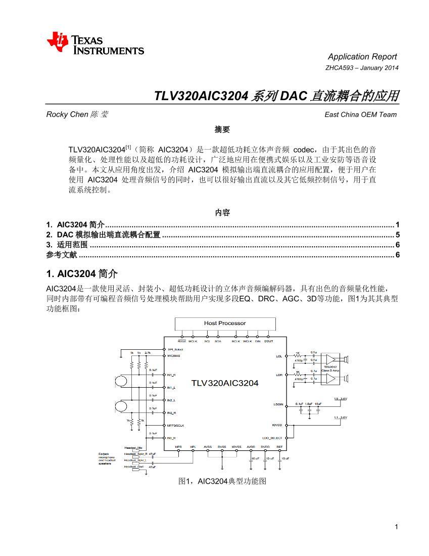 ¿˹  TLV320AIC3204ϵ DACֱϵӦõ1ҳ