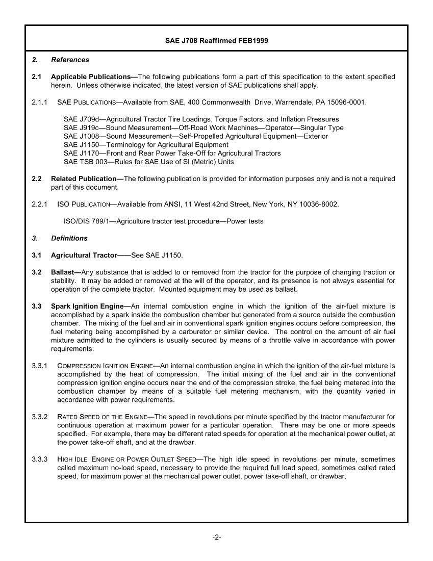 SAE J708 Agricultural Tractor Test Code2ҳ