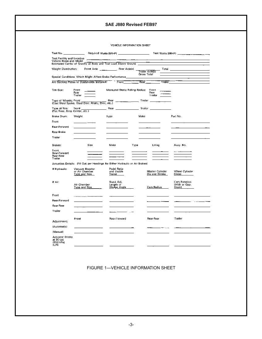 SAE J880 (R) BRAKE SYSTEM RATING TEST CODECOMMERCIAL VEHICLES3ҳ