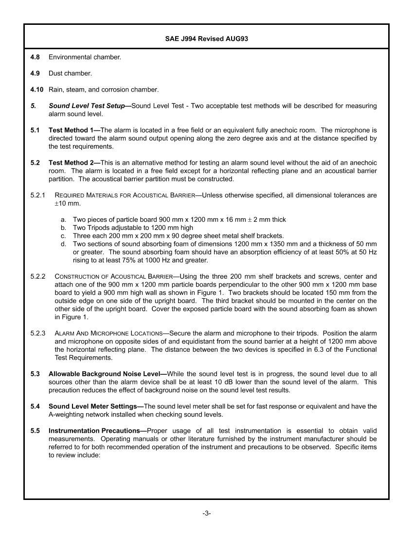 SAE J994 (R) ALARMBACKUPELECTRIC LABORATORY PERFORMANCE TESTING3ҳ