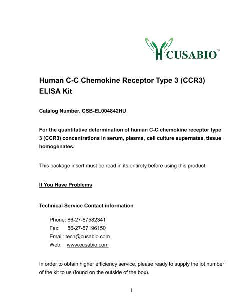 3(CCR3)ELISA kit˵1ҳ