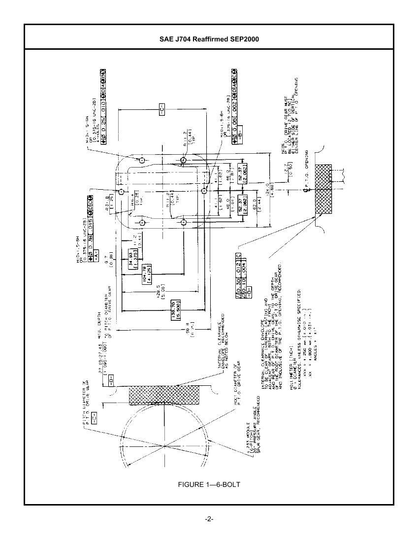 SAE J704 Openings for Six- and Eight-Bolt Truck Transmission Mounted Power Take-Offs2ҳ