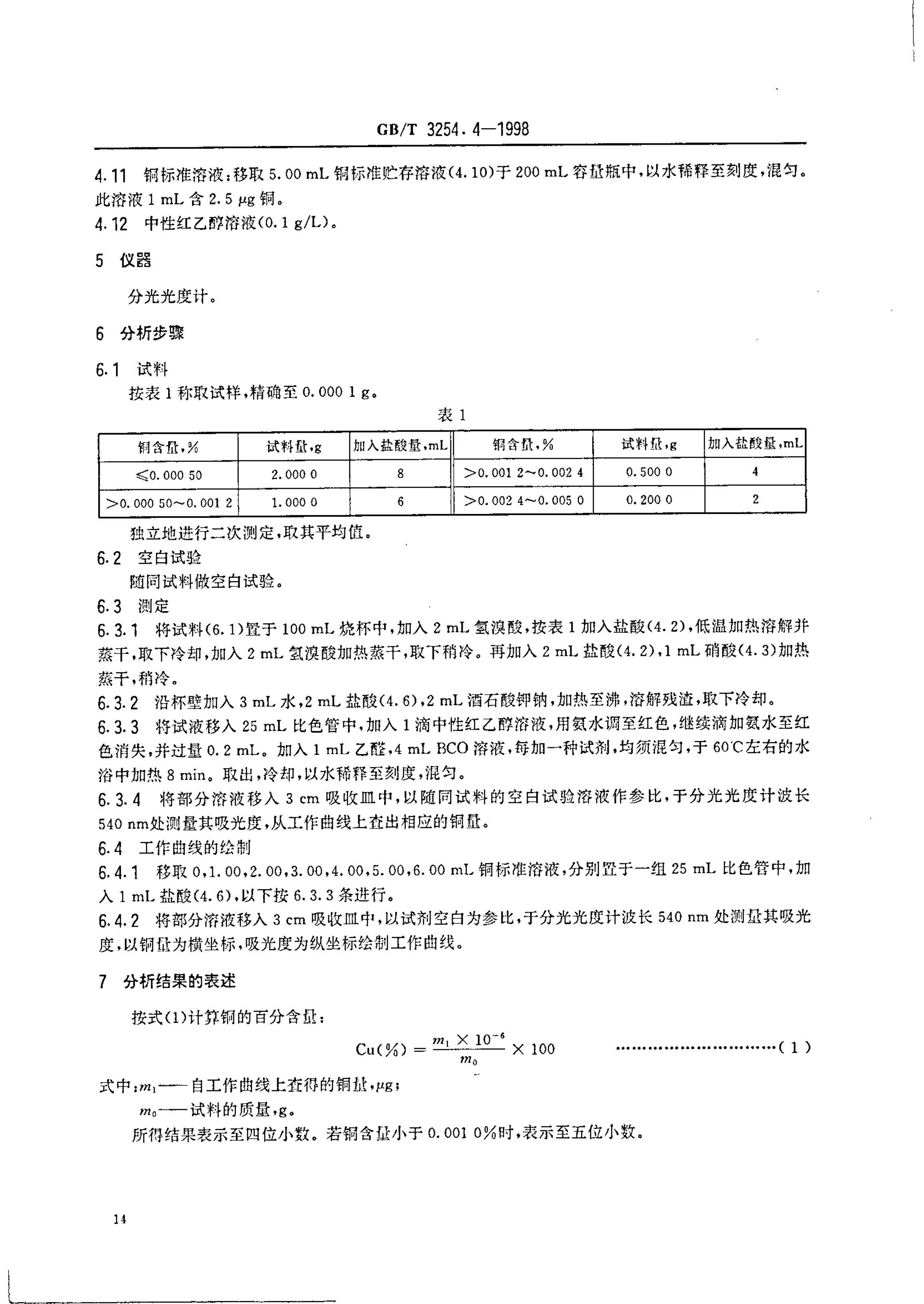 GB/T 3254.4-1998໯ѧ ͭĲⶨ2ҳ