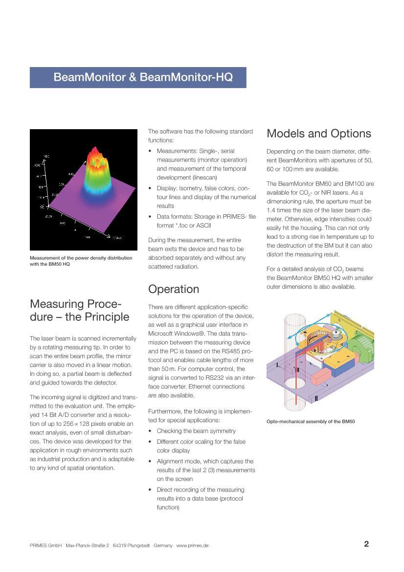 PRIMES_BeamMonitor&amp;BeamMonitor-HQ_DATASHEET2ҳ