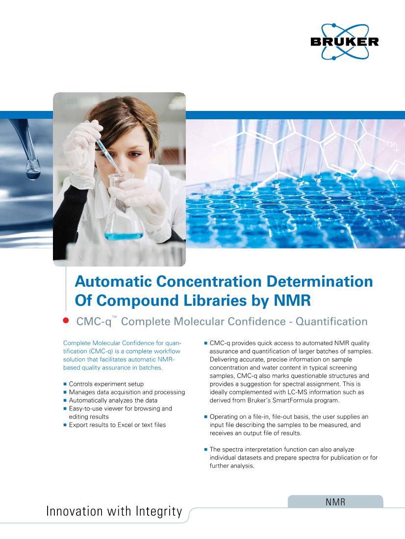 ³˺˴ŹNMR Automatic Concentration Determination Of Compound Libraries by NMR1ҳ